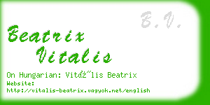 beatrix vitalis business card